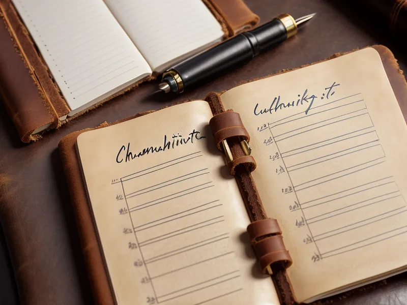 Handschriftliches Journal mit Wochenvorbereitung gegen die Angst vor der neuen Arbeitswoche