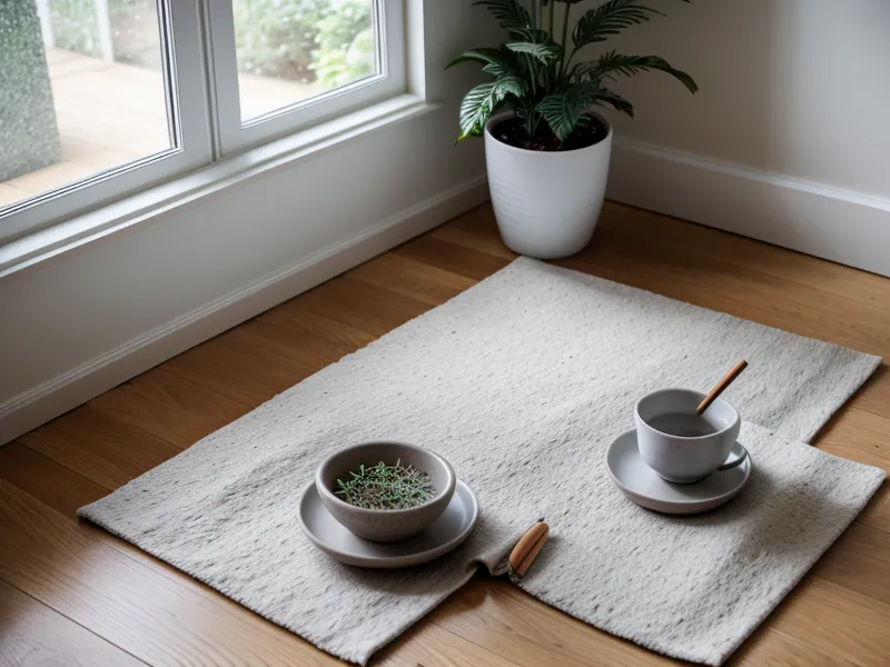 Teetasse auf dem Fensterbrett mit Blick über die Düsseldorfer Altstadt, kurze Pause in der Meditationsroutine