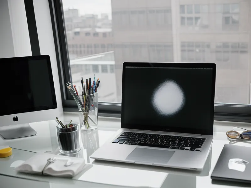 Designer-Arbeitsplatz mit Grafiktablet und Laptop – Symbolbild für Selbstbewusstsein im Job in einer Düsseldorfer Agentur
