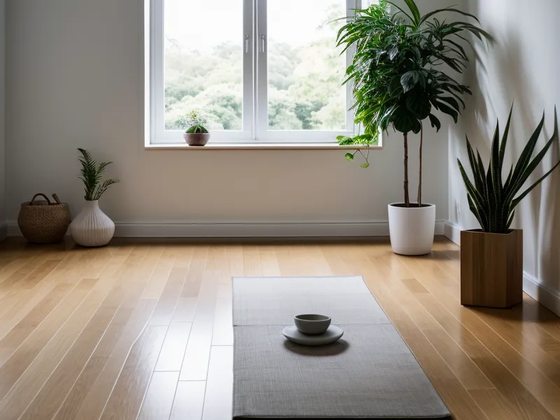 Ruhig gefaltete Hände einer Designerin während einer angespannten Feedback-Runde – Gelassenheit durch tägliche Meditation im UX-Design.