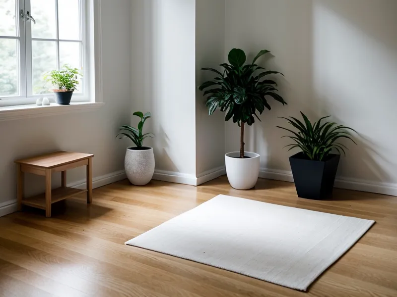 Aufgeräumter UX-Design-Arbeitsplatz mit kleinem Meditations-Anker – Burnout-Prävention im Agentur-Alltag